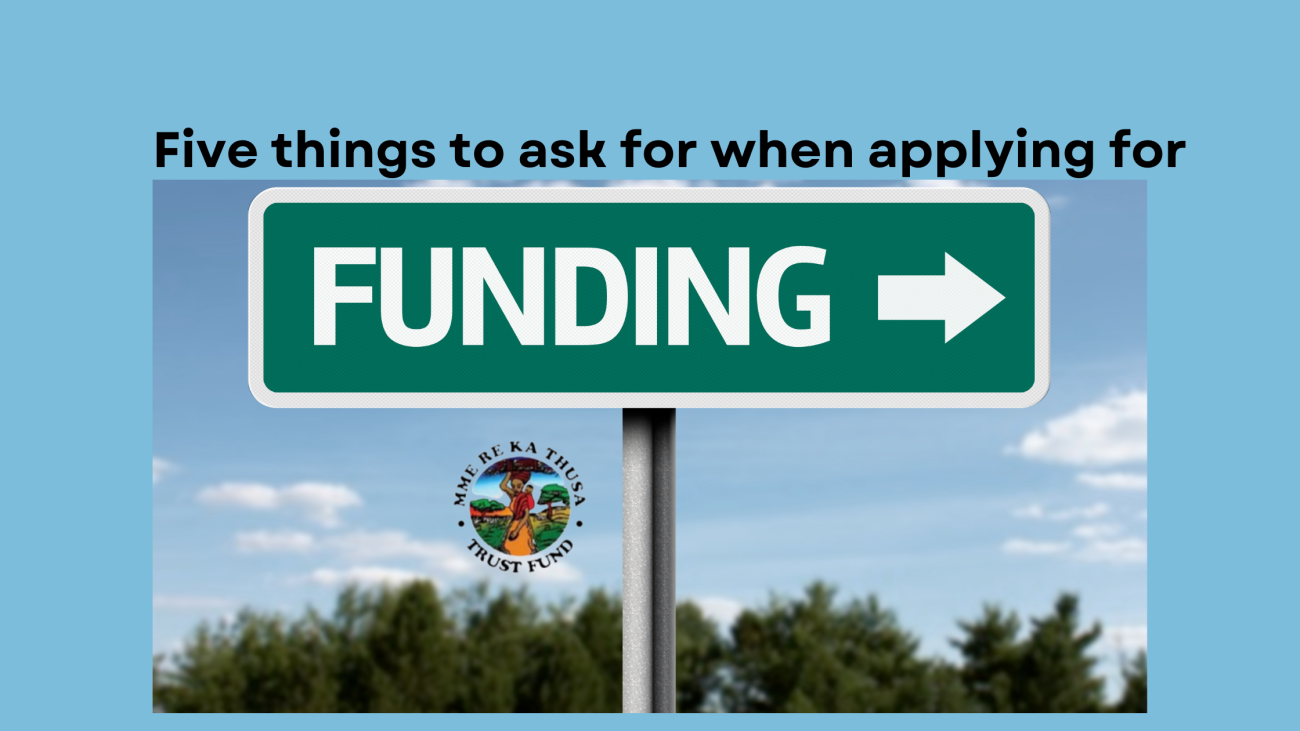 Five things to ask for when applying for funding
